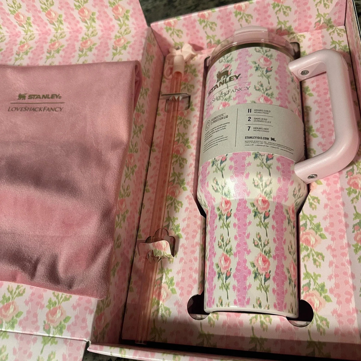 Stanley X Love Shack Fancy 40 Oz Quencher Tumbler – Blooming Heirloom Edition